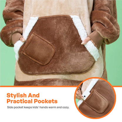 Adult Sherpa Wearable Blanket - Sloth Shape