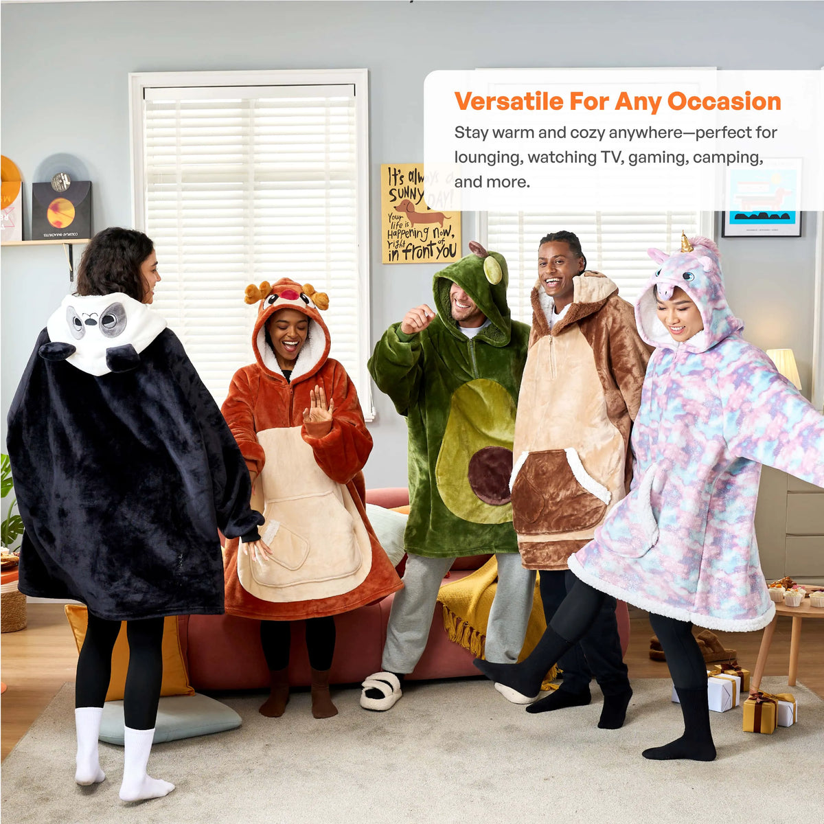 Adult Sherpa Wearable Blanket - Sloth Shape