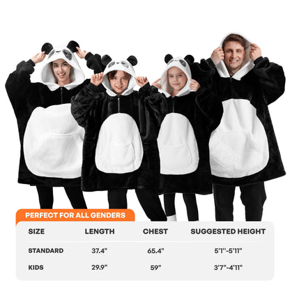 Adult Panda Sherpa Wearable Blanket