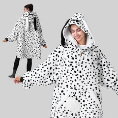Adult Dalmatian Sherpa Wearable Blanket
