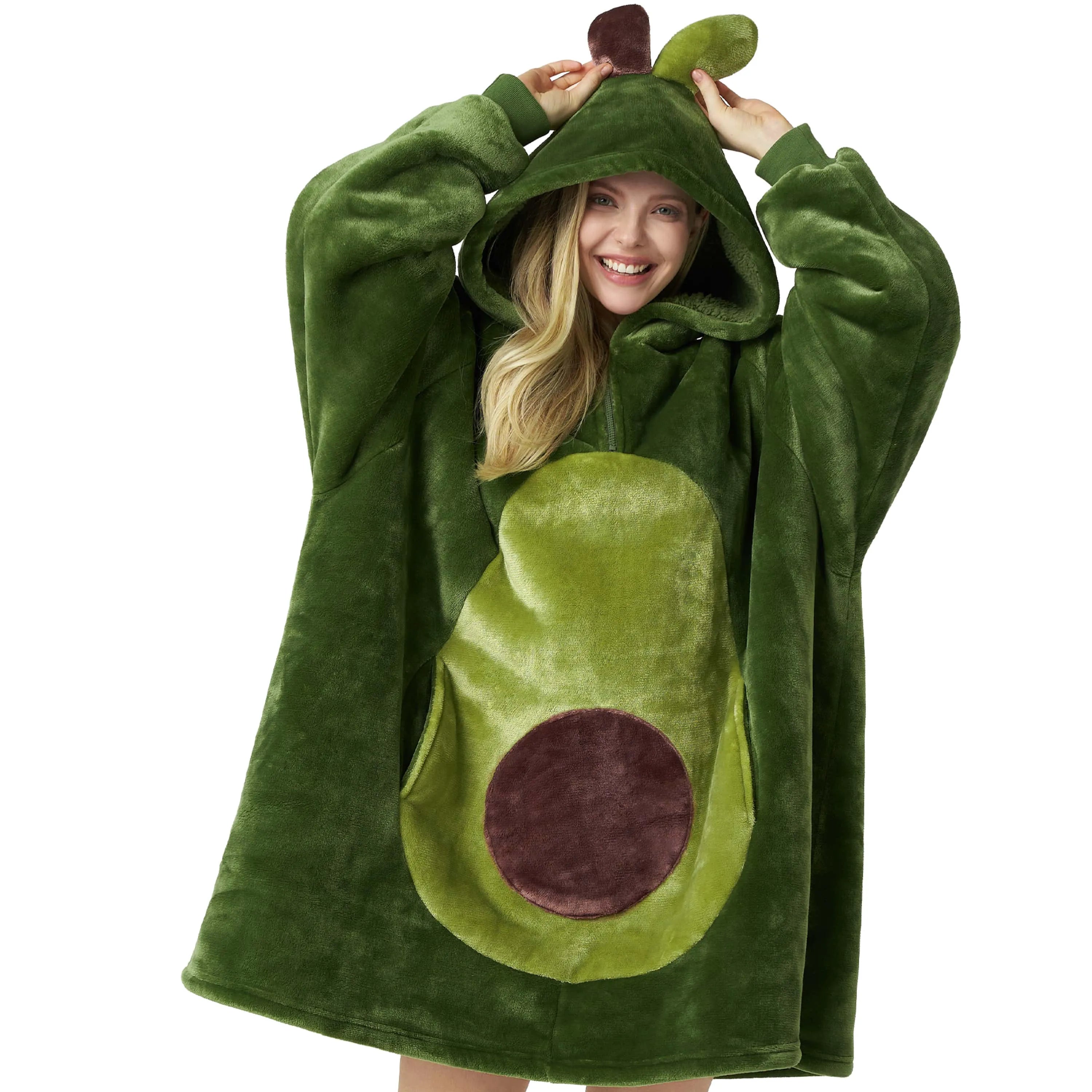 Avocado Adult Sherpa Wearable Blanket