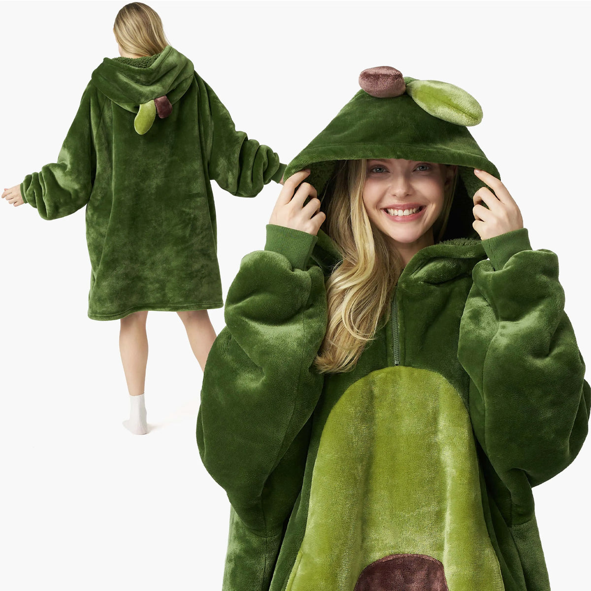 Avocado Adult Sherpa Wearable Blanket