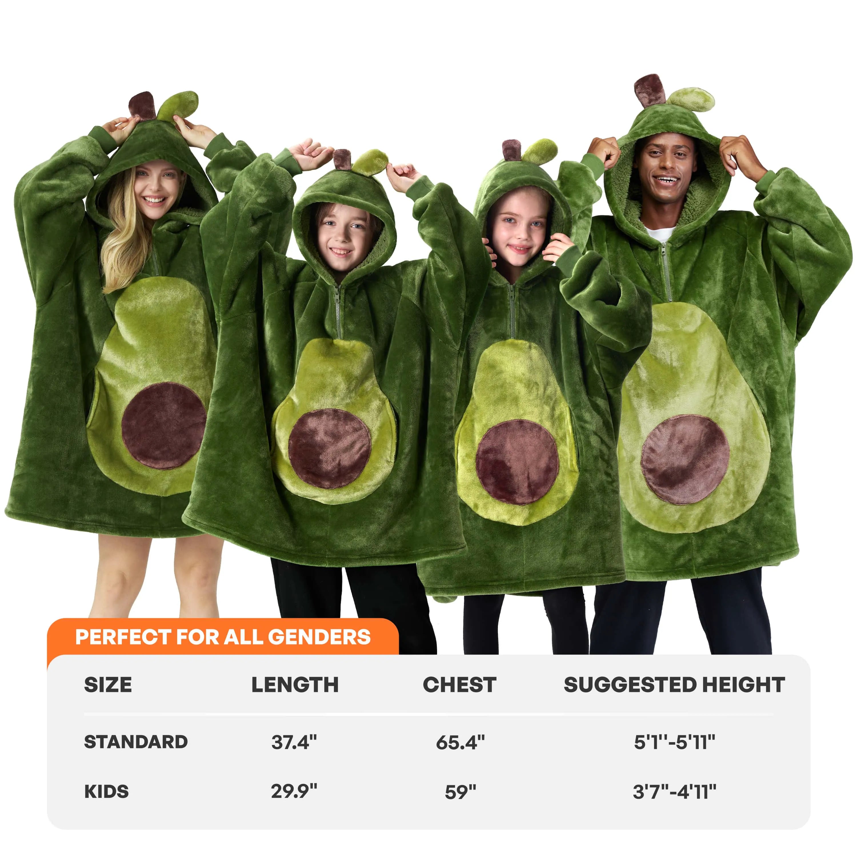 Avocado Adult Sherpa Wearable Blanket
