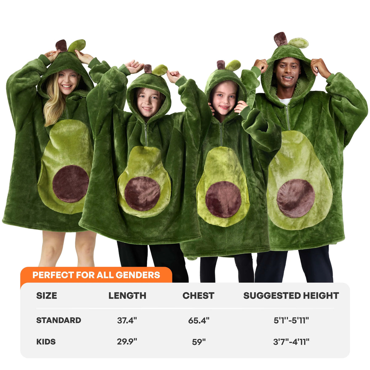 Avocado Adult Sherpa Wearable Blanket