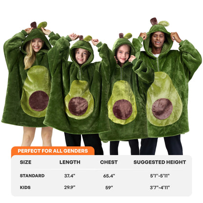 Avocado Adult Sherpa Wearable Blanket