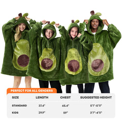 Avocado Adult Sherpa Wearable Blanket