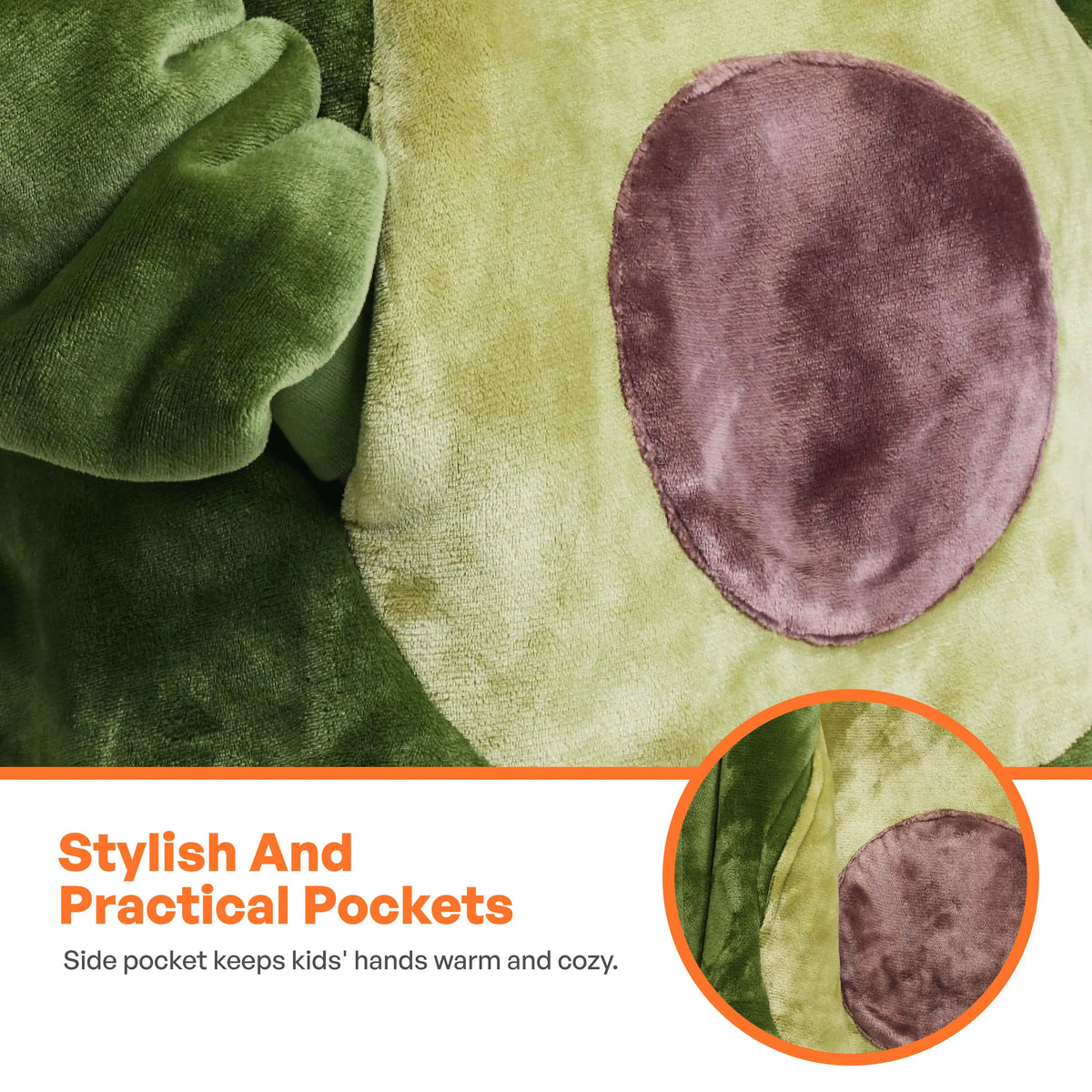 Avocado Adult Sherpa Wearable Blanket