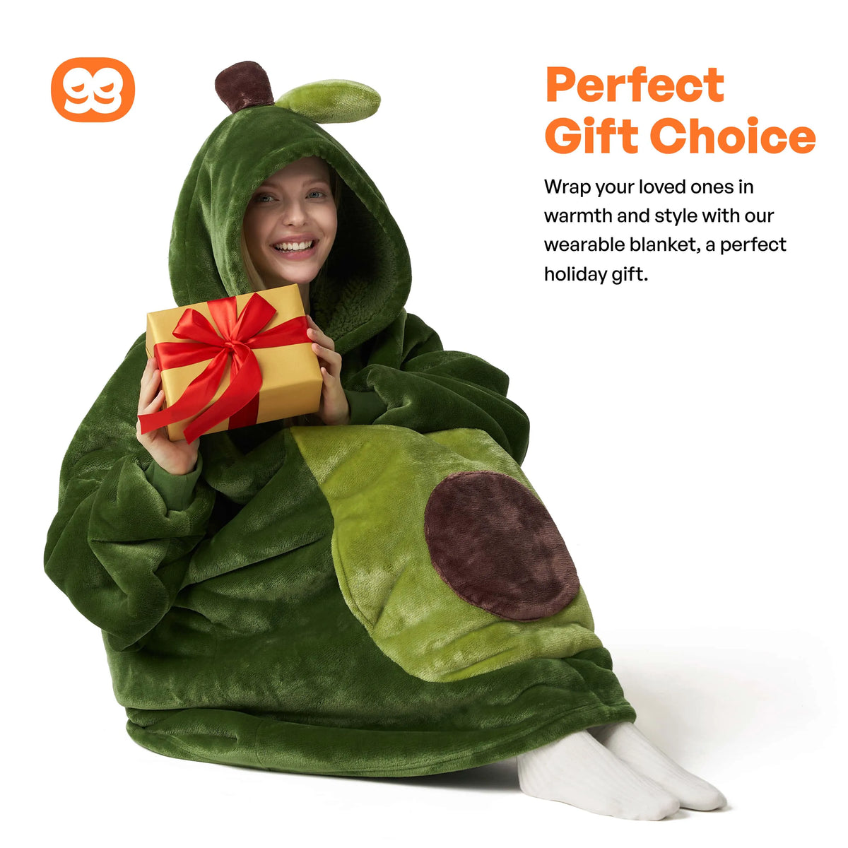 Avocado Adult Sherpa Wearable Blanket