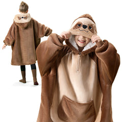 Kids' Sherpa Wearable Blanket - Sloth Shape
