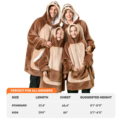 Kids' Sherpa Wearable Blanket - Sloth Shape