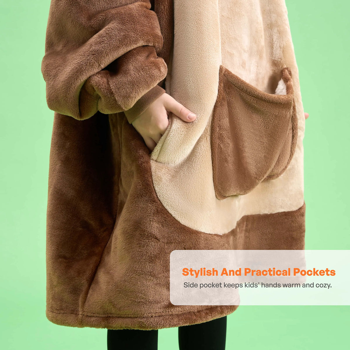 Kids' Sherpa Wearable Blanket - Sloth Shape