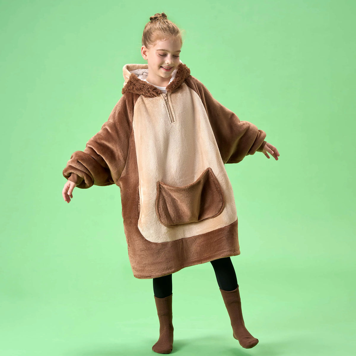 Kids' Sherpa Wearable Blanket - Sloth Shape