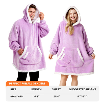 Adult Sherpa Wearable Blanket - Violet