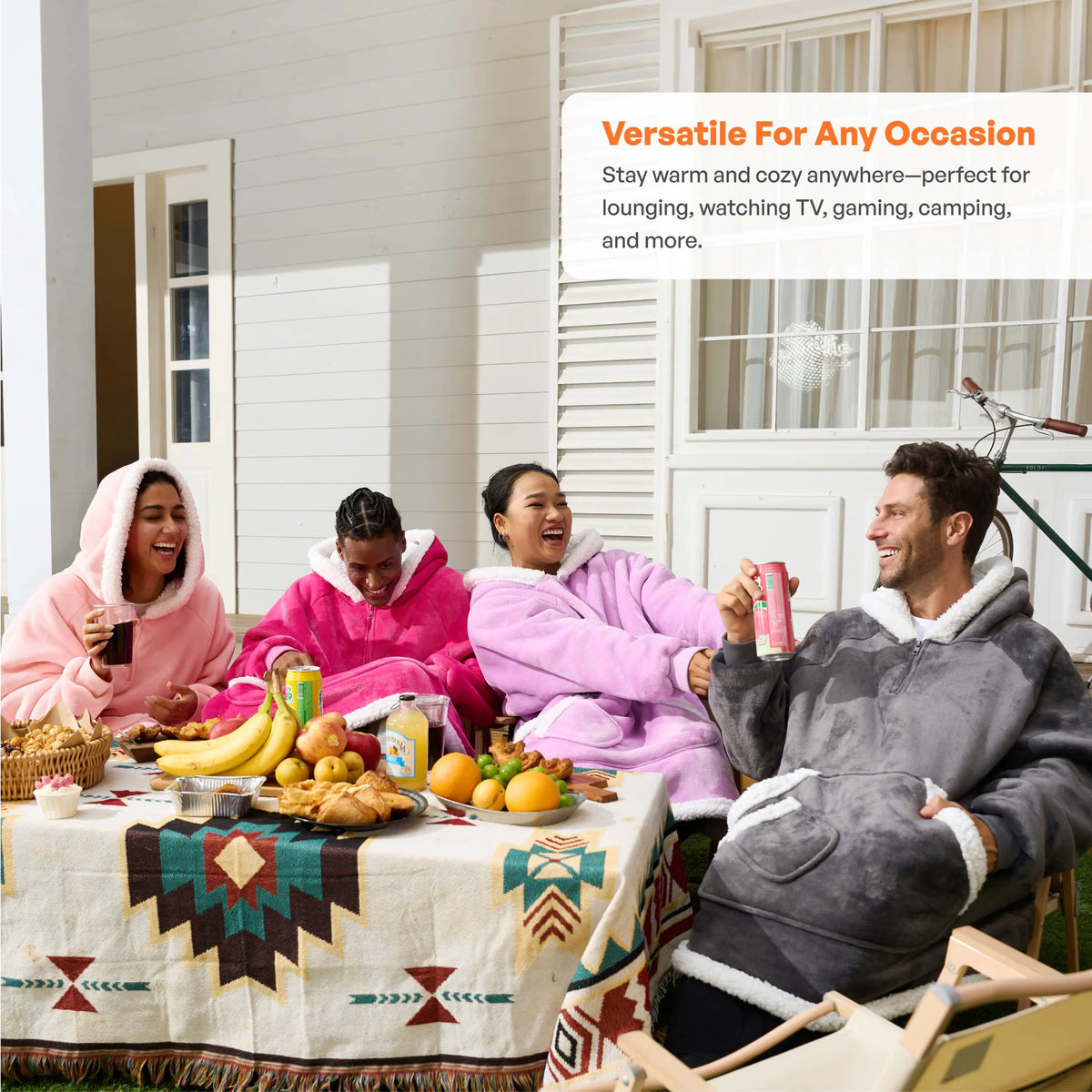 Adult Sherpa Wearable Blanket - Violet