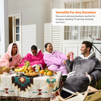 Adult Sherpa Wearable Blanket - Violet