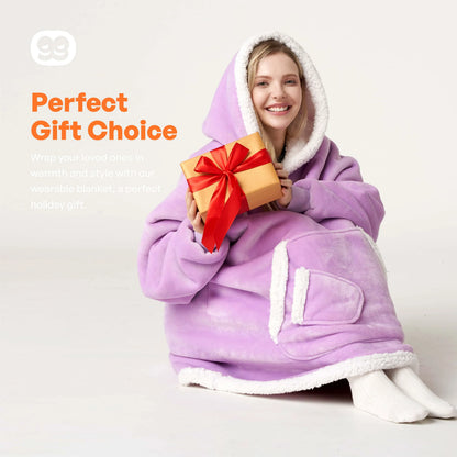 Adult Sherpa Wearable Blanket - Violet