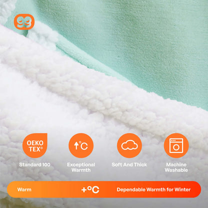 Adult Sherpa Wearable Blanket - Light Green