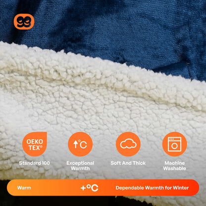 Kids' Sherpa Wearable Blanket - Navy