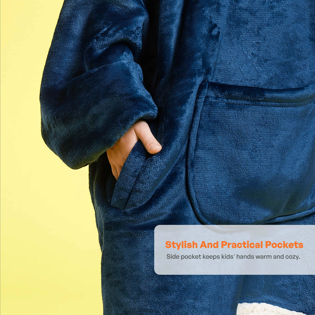 Kids' Sherpa Wearable Blanket - Navy