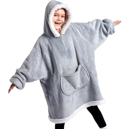 Kids' Sherpa Wearable Blanket - Gray