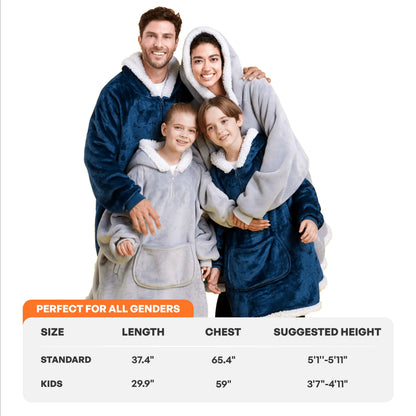 Kids' Sherpa Wearable Blanket - Gray