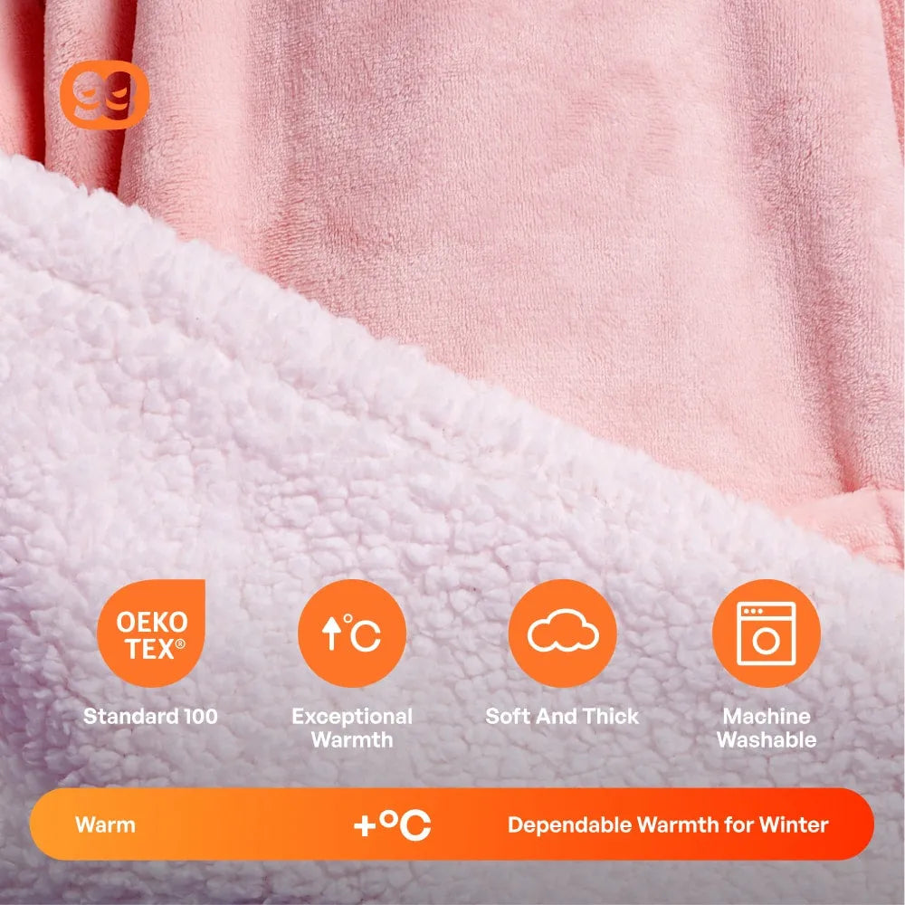 Kids' Sherpa Wearable Blanket - Pink