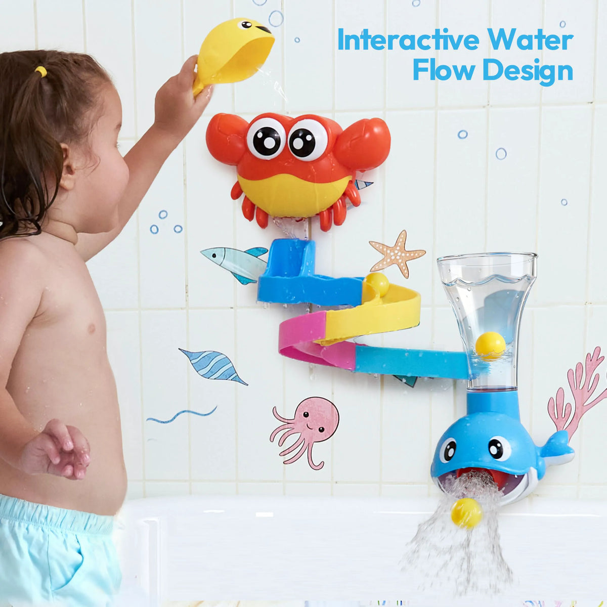 JOVA 7-in-1 Bath Toys Set for Kids