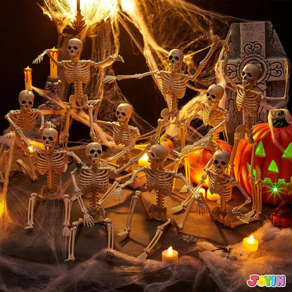 JOIN 10-Pack 16-Inch Halloween Hanging Skeletons