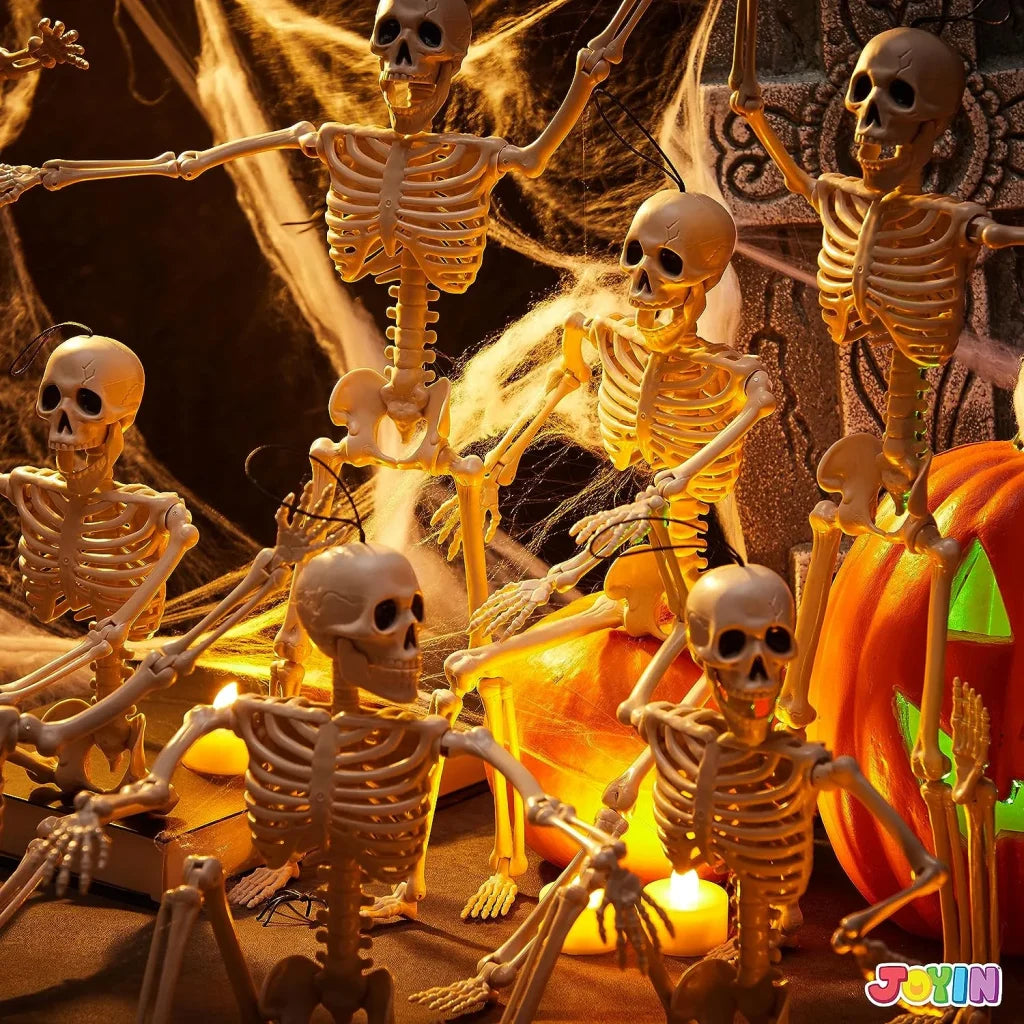 JOIN 10-Pack 16-Inch Halloween Hanging Skeletons
