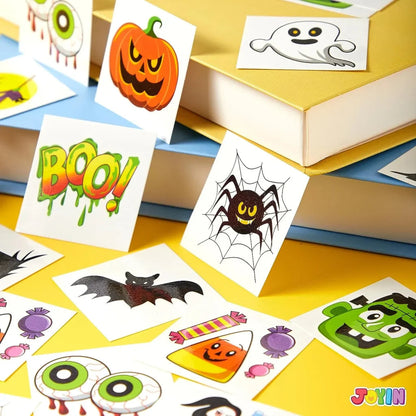 144 PCS Halloween Temporary Tattoos for Kids - 12 Designs Waterproof Fake Tattoo Stickers