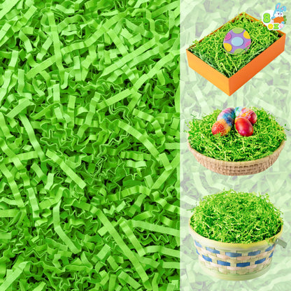 JOIN 0.5LB Light Green Recyclable Easter Grass Crinkle Paper Shred
