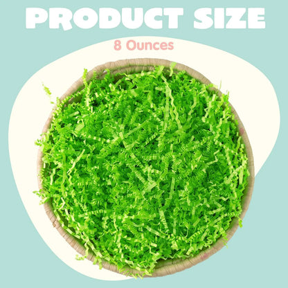 JOIN 0.5LB Light Green Recyclable Easter Grass Crinkle Paper Shred