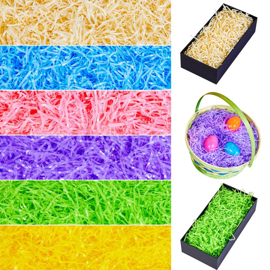 JOIN 0.75LB Easter Plastic Grass - 6 Colors Shredded Filler