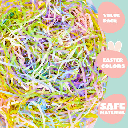 JOIN 0.75LB Easter Plastic Grass - 6 Colors Shredded Filler