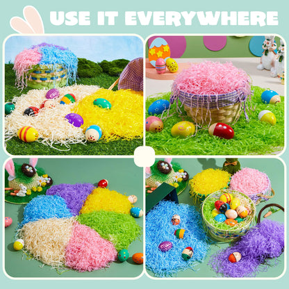 JOIN 0.75LB Easter Plastic Grass - 6 Colors Shredded Filler