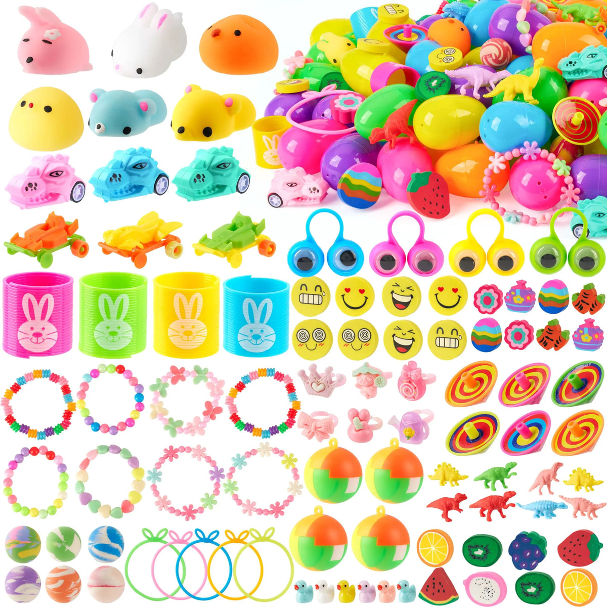 JOYIN 100 Prefilled Easter Eggs with Assorted Toys
