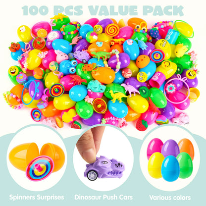 JOYIN 100 Prefilled Easter Eggs with Assorted Toys