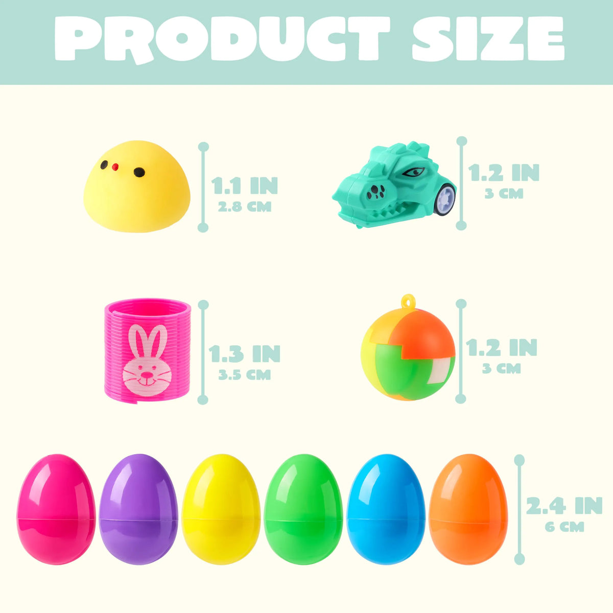 JOYIN 100 Prefilled Easter Eggs with Assorted Toys