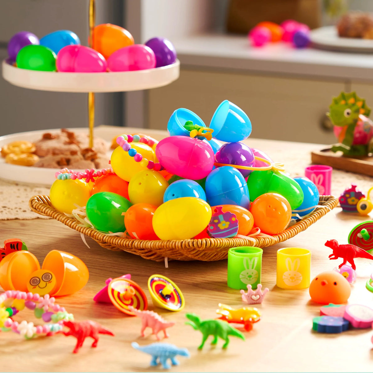 JOYIN 100 Prefilled Easter Eggs with Assorted Toys