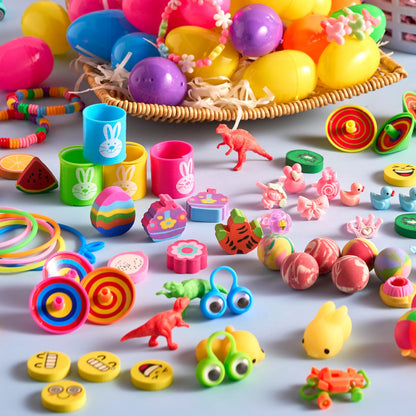 JOYIN 100 Prefilled Easter Eggs with Assorted Toys