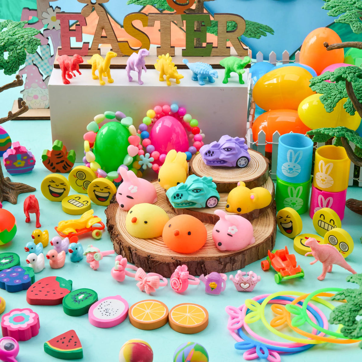 JOYIN 100 Prefilled Easter Eggs with Assorted Toys