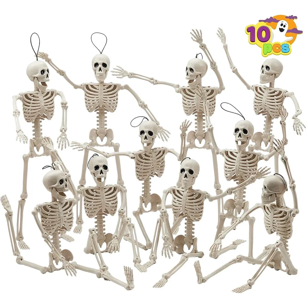 JOIN 10-Pack 16-Inch Halloween Hanging Skeletons