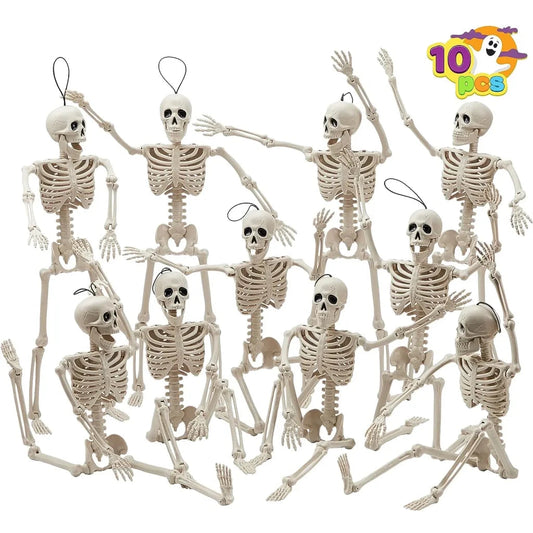 JOIN 10-Pack 16-Inch Halloween Hanging Skeletons