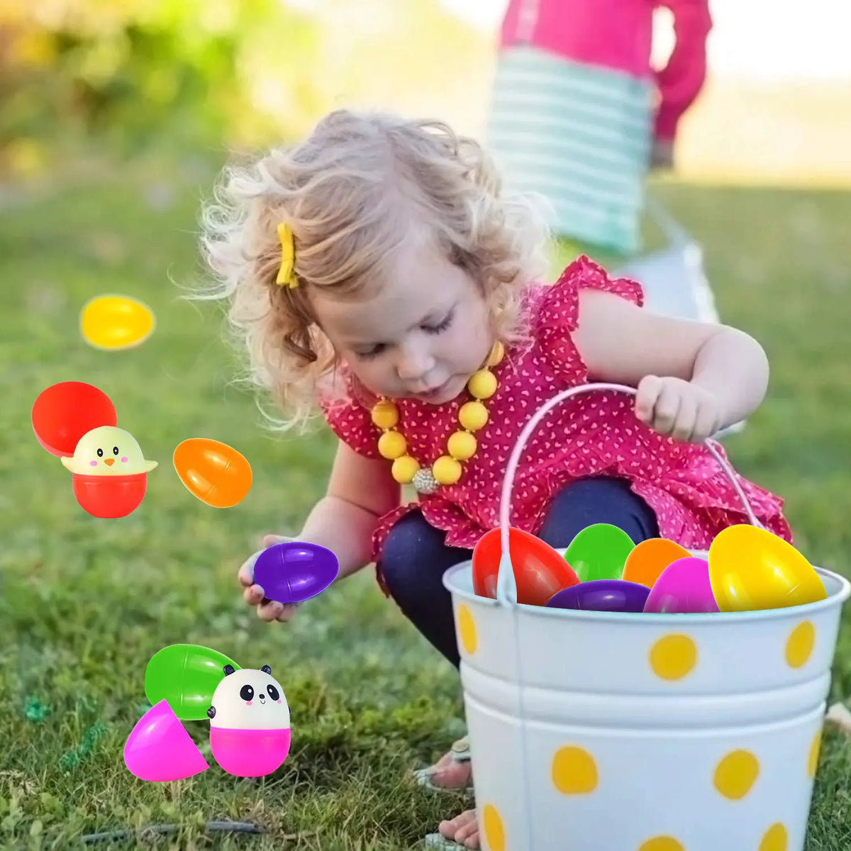 JOYIN 10-Pack Jumbo Easter Eggs with Animal Squishy Toys