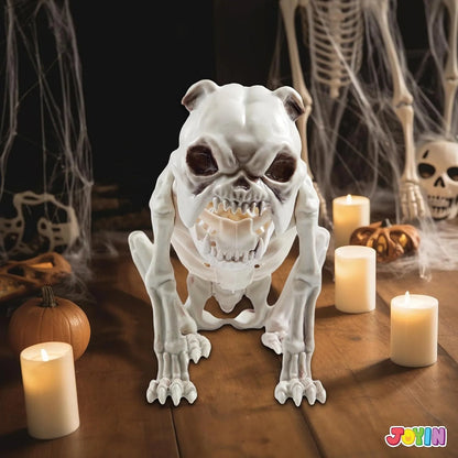 JOYIN 11-Inch Halloween Skeleton Dog with Posable Joints