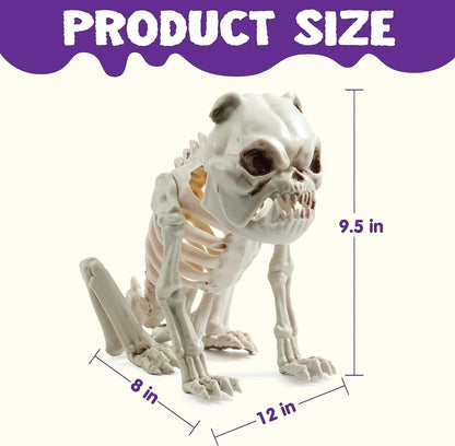 JOYIN 11-Inch Halloween Skeleton Dog with Posable Joints