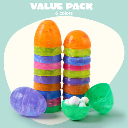 JOYIN 12 Pcs 3.15" Iridescent Printed Easter Eggs