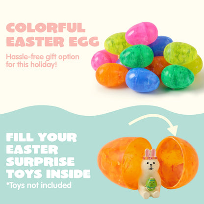 JOYIN 12 Pcs 3.15" Iridescent Printed Easter Eggs