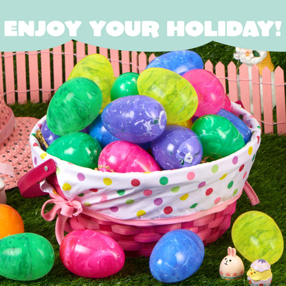 JOYIN 12 Pcs 3.15" Iridescent Printed Easter Eggs