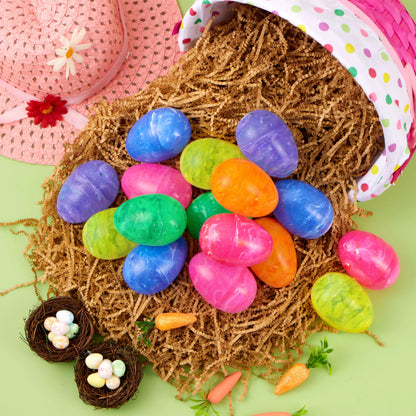 JOYIN 12 Pcs 3.15" Iridescent Printed Easter Eggs